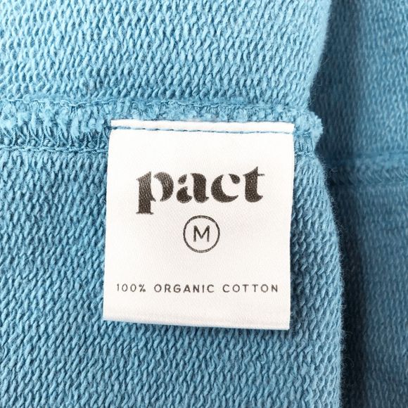 Pact Women's Blue Short Sleeve Hoodie Sweater Dress Size M - Picture 2 of 7